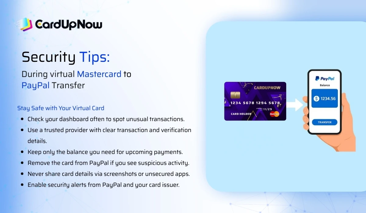 How To Use A Virtual Mastercard To Paypal 2 Security Tips During Virtual Mastercard To Paypal Transfer